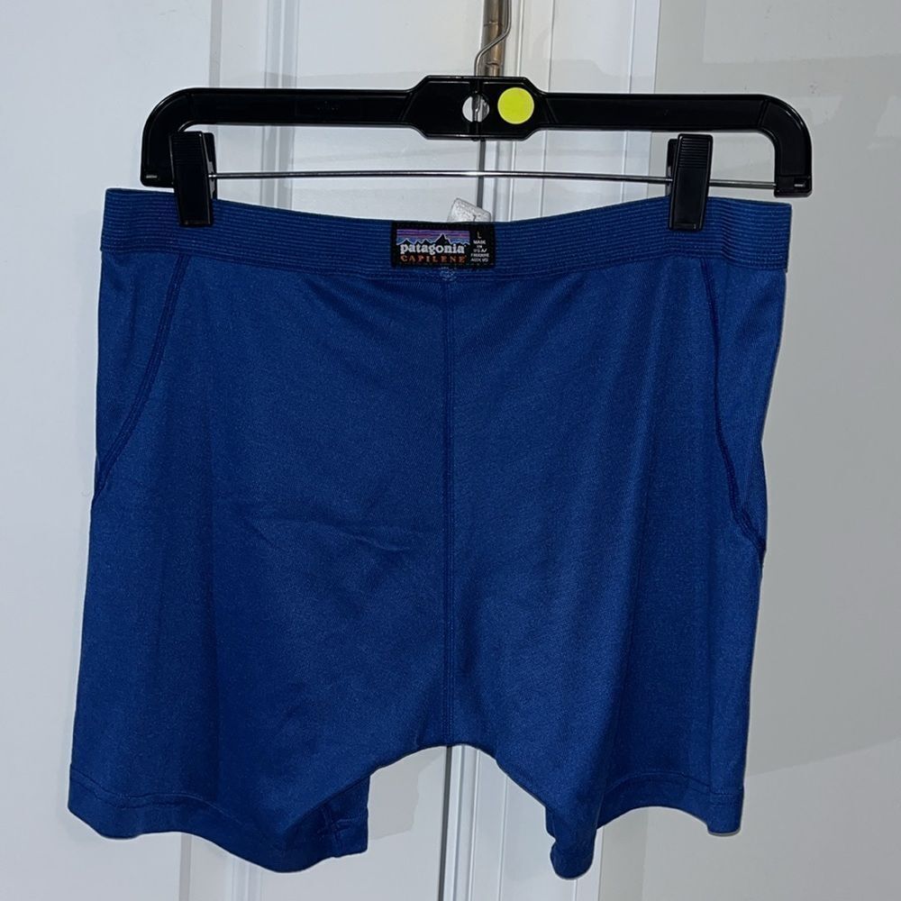 Duke Royal Blue men’s Patagonia Capilene poly hiking trail shorts L Large
